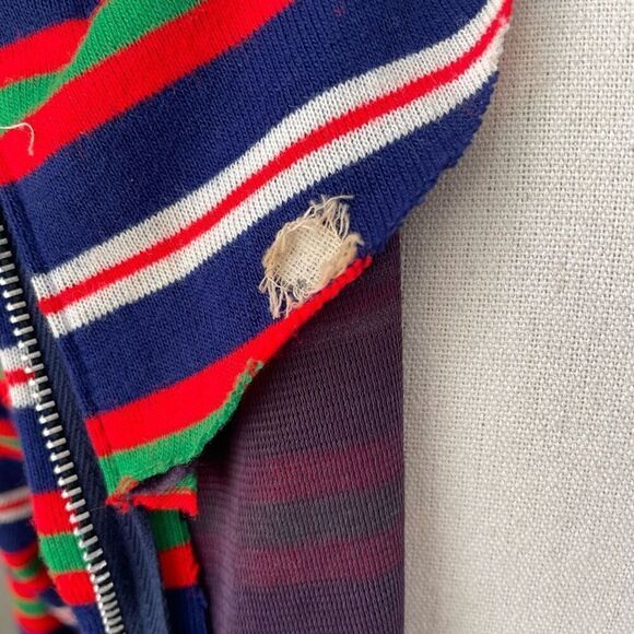 Vintage 60s Stripe A-Line Shift Dress Pockets S M - Picture 6 of 9